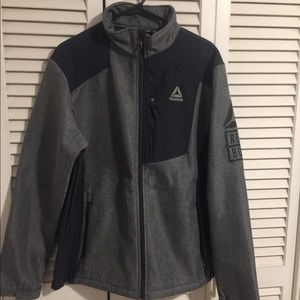 REEBOK  MEN'S LARGE JACKET BLK/HTHR CHAR NWT $130
